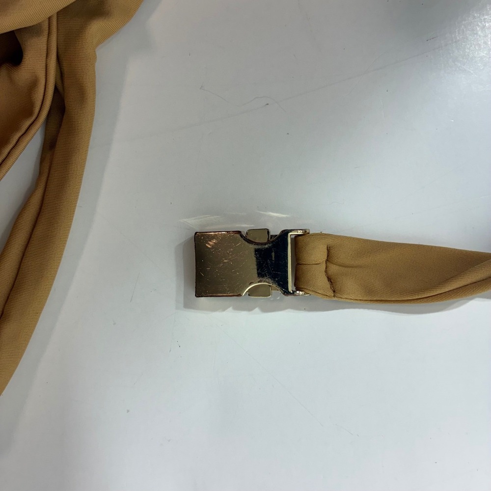 Oh Polly Tan Cutout One-Piece Swimsuit - Picture 3 of 6